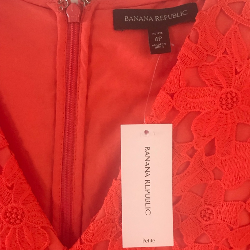 Banana Republic embroidery lace dress 6P NWT